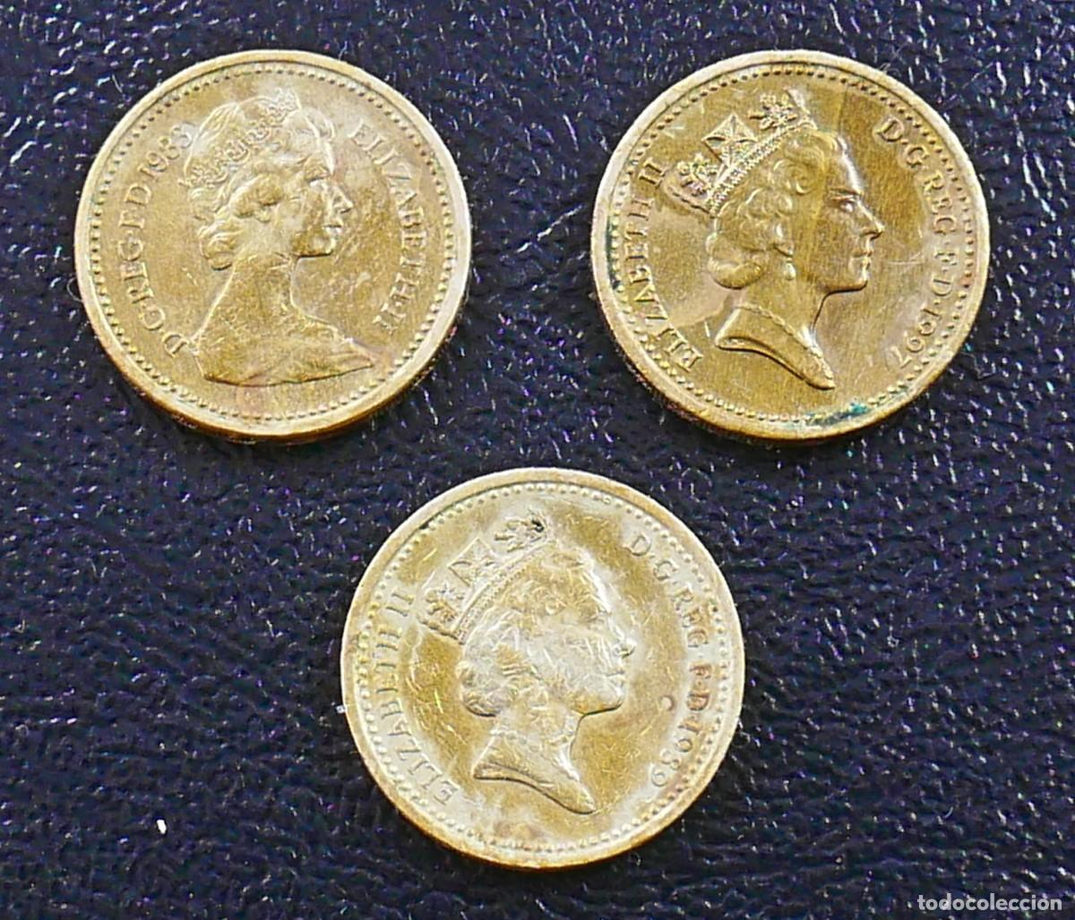 Monedas antiguas de Europa: Reino Unido &ndash; Lote 3 monedas de 1 Libra 1983, 1985 y 1997 &ndash; Royal Arms, Gales e Inglaterra