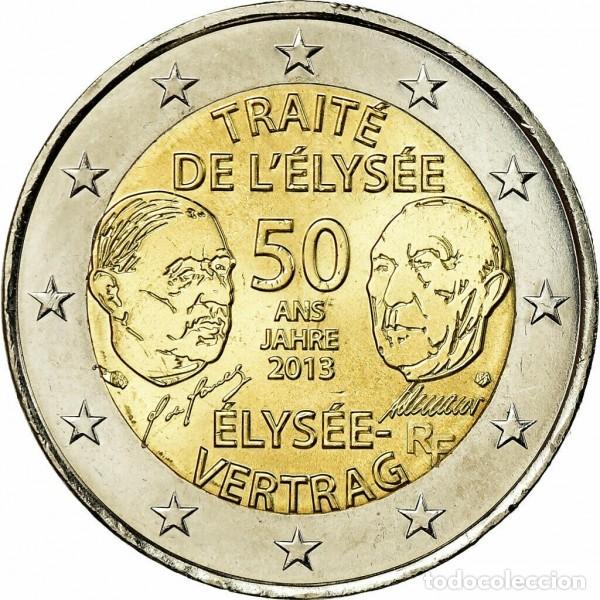 Monedas antiguas de Europa: Francia 2013 - Moneda conmemorativa 2 euros : 50.&ordm; aniversario del Tratado del El&iacute;seo