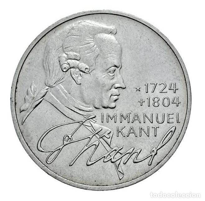 Monedas antiguas de Europa: ALEMANIA 5 marcos plata 1974 D Immanuel Kant - 5 mark silver germany S/C