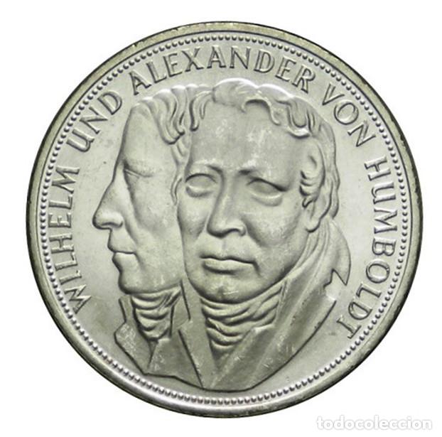 Monedas antiguas de Europa: ALEMANIA 5 marcos plata 1967 F Wilhelm y Alexander von Humboldt - 5 mark silver