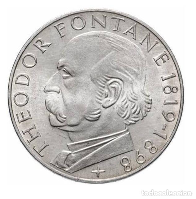 Monedas antiguas de Europa: ALEMANIA 5 marcos plata 1969 G - Theodor Fontane- 5 mark silver S/C