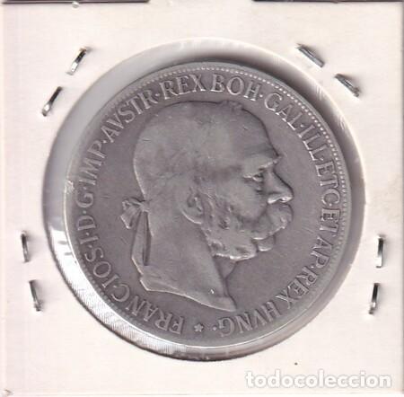 Monedas antiguas de Europa: AUSTRIA. Moneda de 5 Coronas de Plata de 1900. BC.