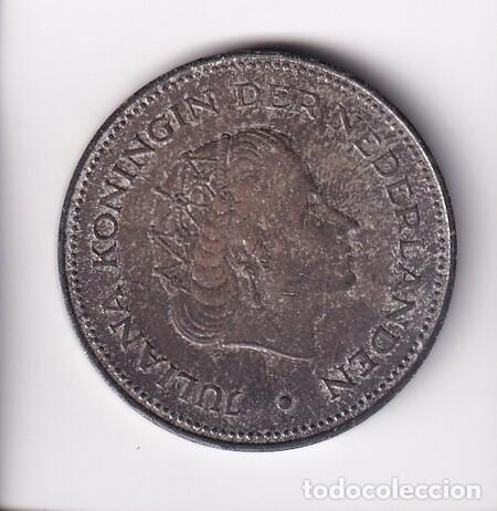 Monedas antiguas de Europa: HOLANDA. Moneda de 10 G. de Plata de 1970. MBC.