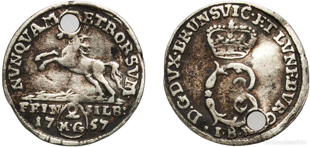 Monedas antiguas de Europa: Germany Principality of Brunswick-Wolfenb&uuml;ttel German states 1757 IBH 2 Mariengroschen - Charles I