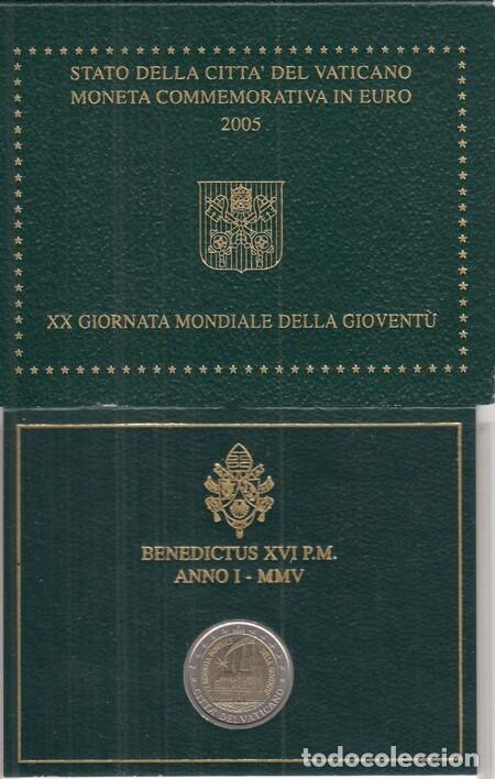Monedas antiguas de Europa: VATICANO. Moneda de 2&euro; 'JUVENTUD' de 2005, en carterita. Sin circular. Muy escasa.