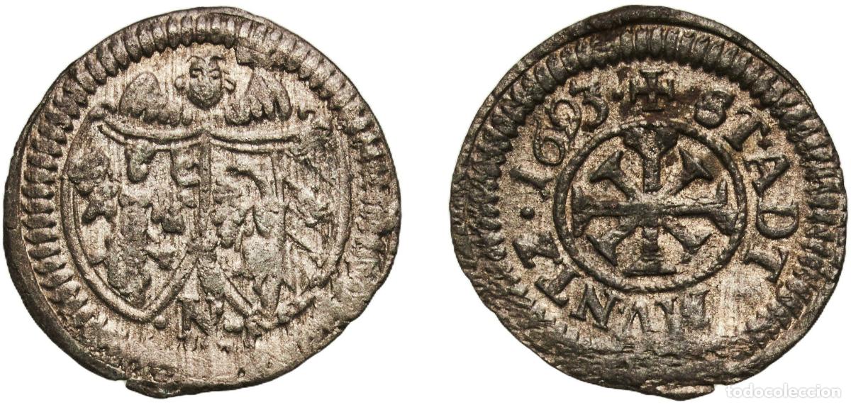 Monedas antiguas de Europa: Germany Free imperial city of Nuremberg German states 1693 1 Kreuzer Silver Nuremberg Mint 0.65g AU