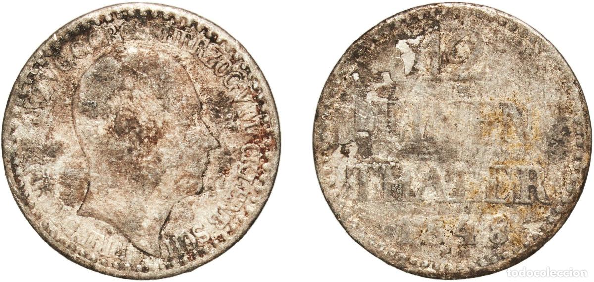 Monedas antiguas de Europa: Germany Kingdom of Hannover German states 1848 1&frasl;12 Thaler - Ernest August Silver (.520) Hanover Mi