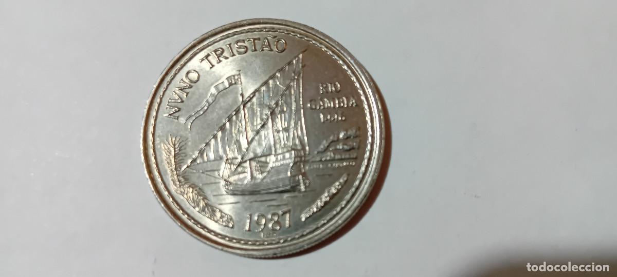 Monedas antiguas de Europa: PORTUGAL 100 ESCUDOS 1987, NUNO TRISTAO, RIO GAMBIA