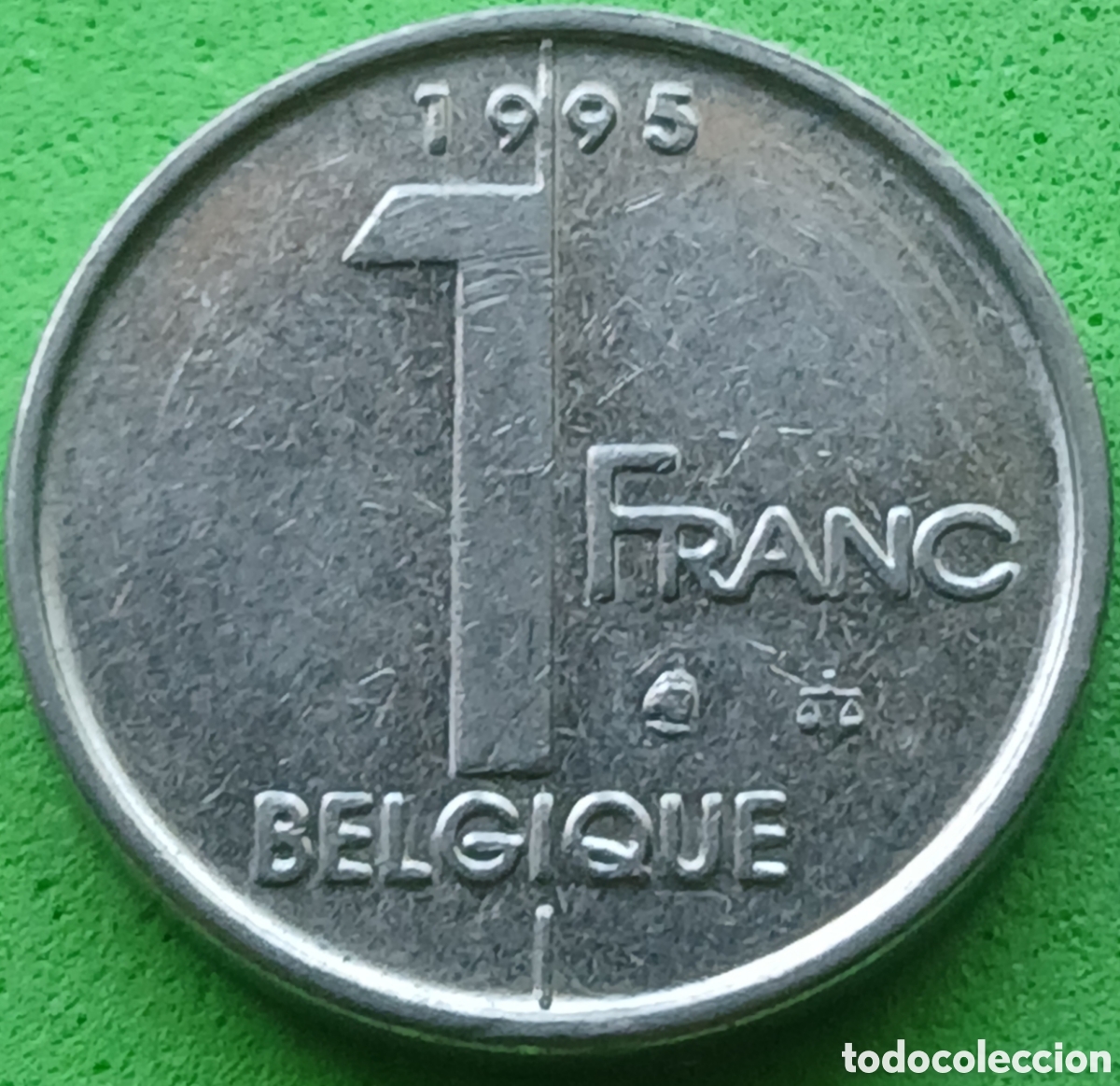 Monedas antiguas de Europa: B&eacute;lgica 1 franco 1995 km#187 Belgique