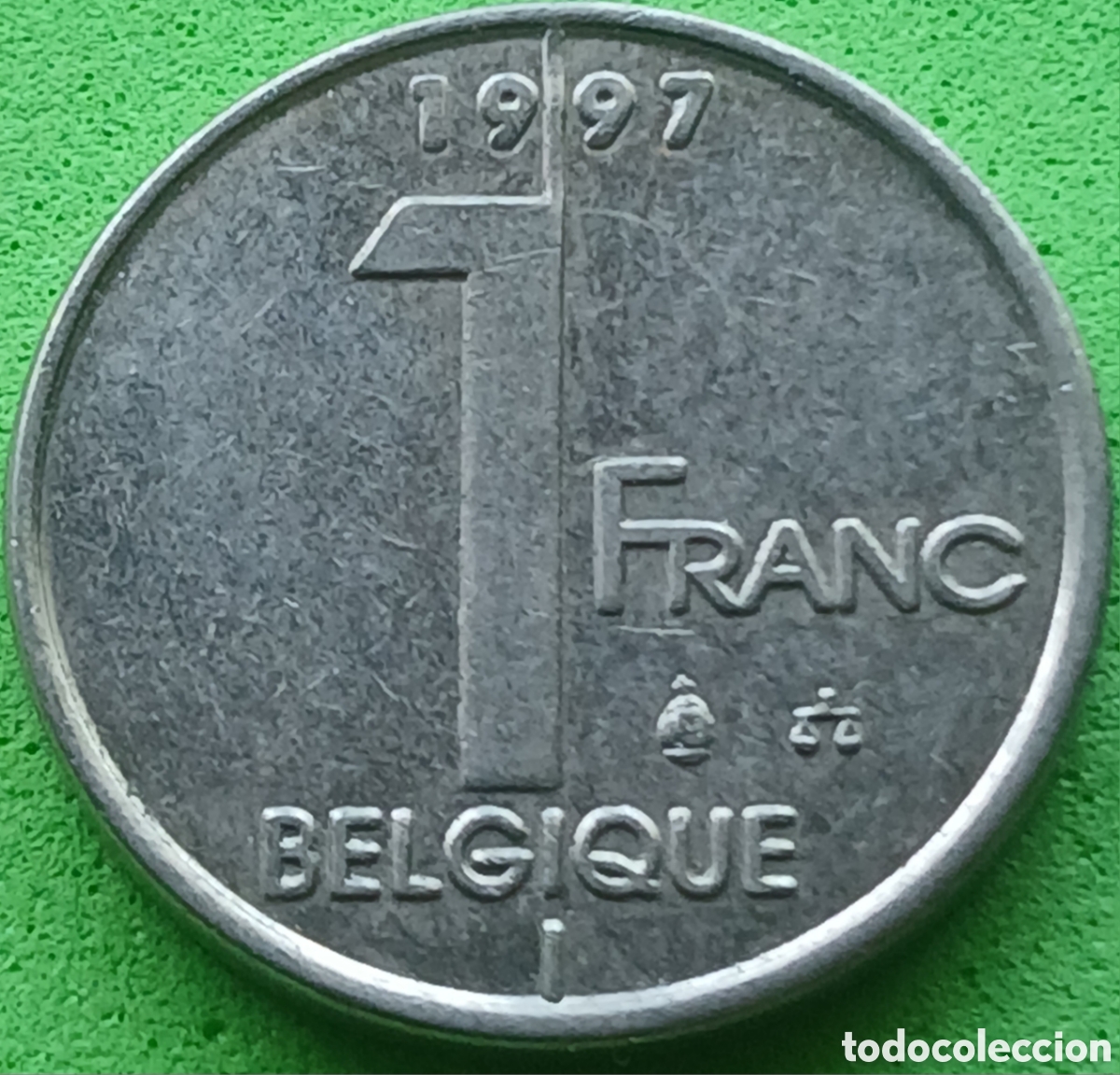 Monedas antiguas de Europa: B&eacute;lgica 1 franco 1997 km#187 Belgique