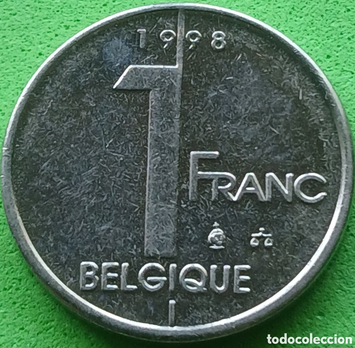 Monedas antiguas de Europa: B&eacute;lgica 1 franco 1998 km#187 Belgique
