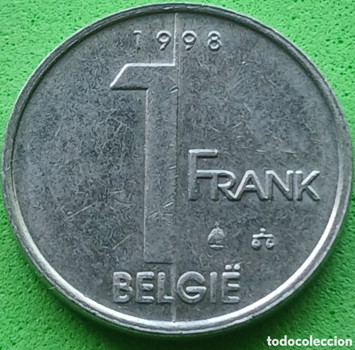 Monedas antiguas de Europa: B&eacute;lgica 1 franco 1998 km#188 Belgie