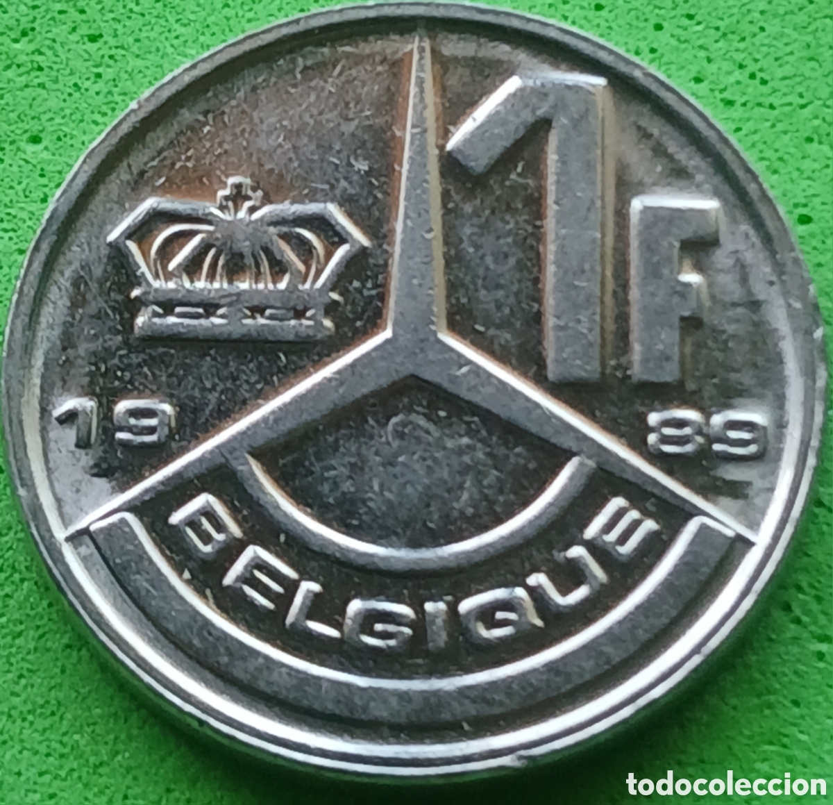 Monedas antiguas de Europa: B&eacute;lgica 1 franco 1989 km#170 Belgique