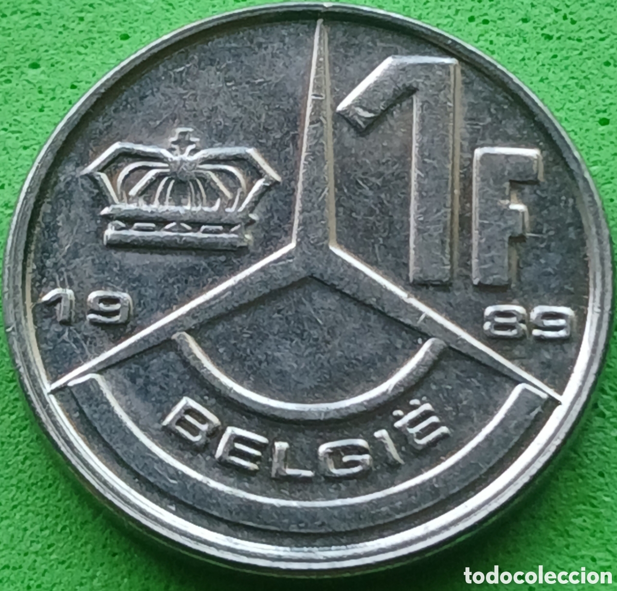 Monedas antiguas de Europa: B&eacute;lgica 1 franco 1989 km#171 Belgie