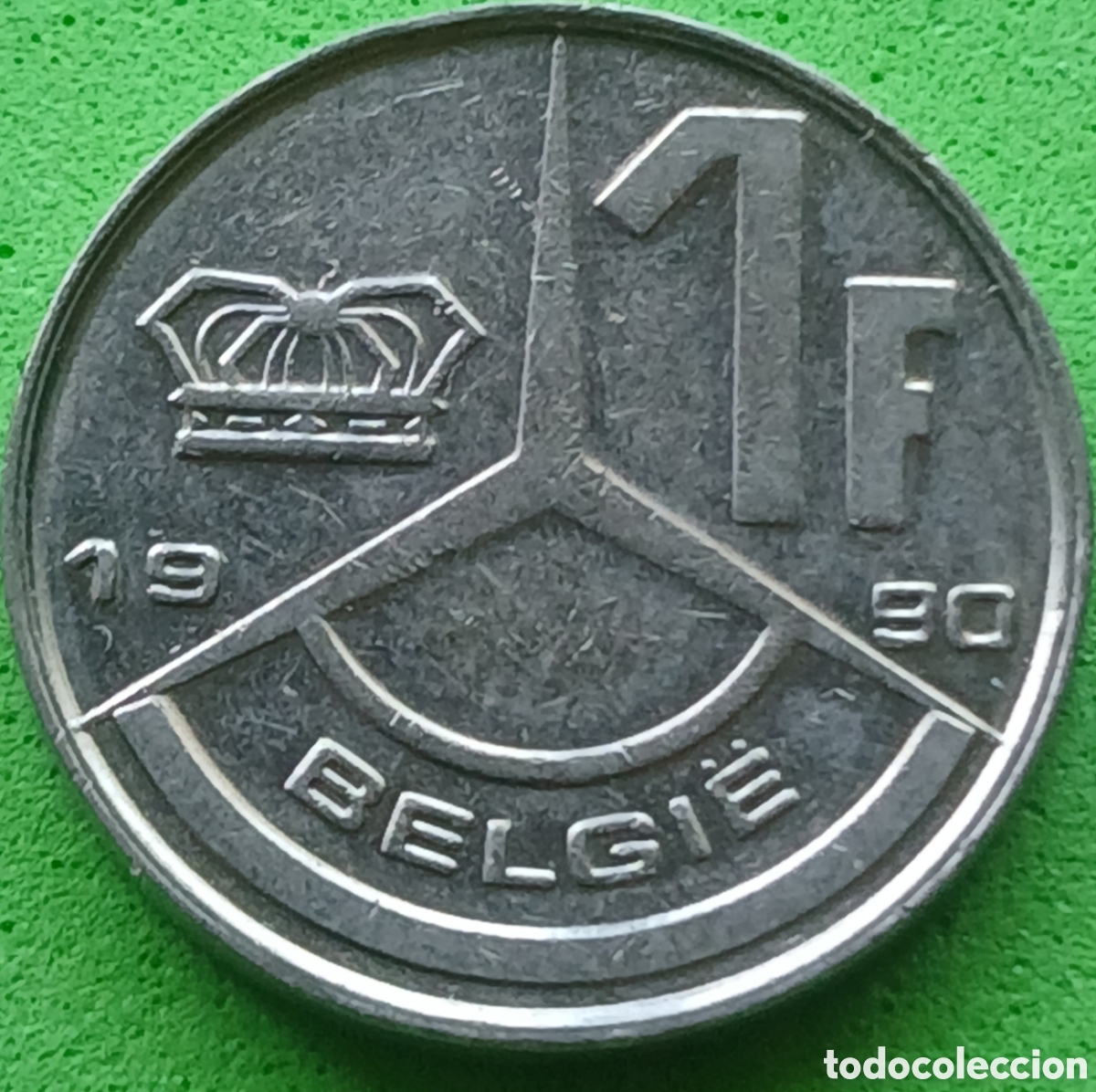 Monedas antiguas de Europa: B&eacute;lgica 1 franco 1990 km#171 Belgie