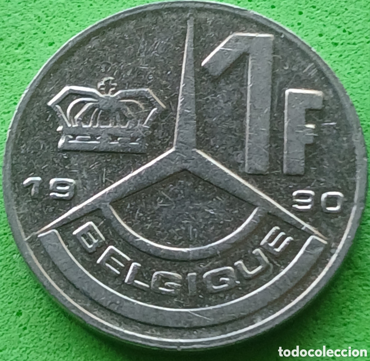 Monedas antiguas de Europa: B&eacute;lgica 1 franco 1990 km#170 Belgique