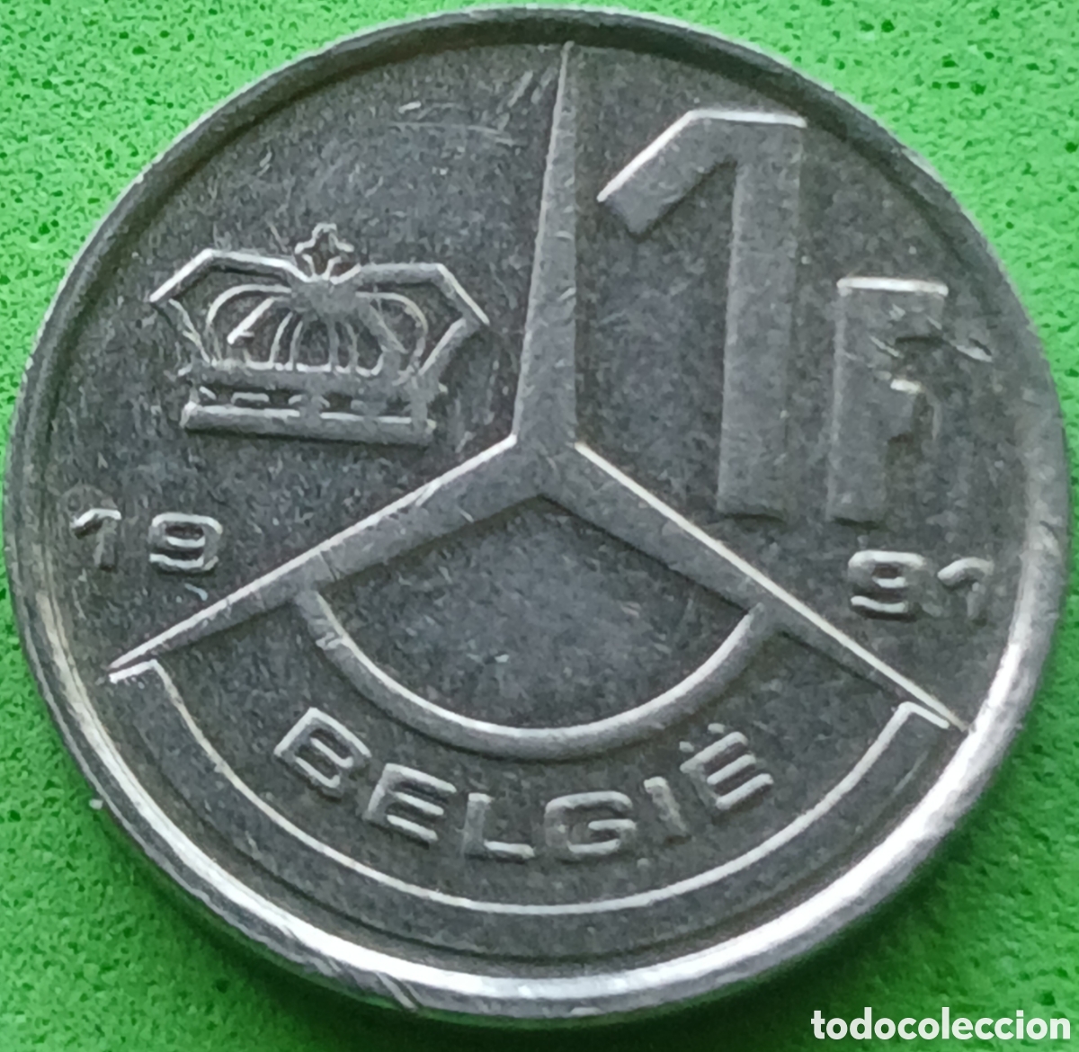 Monedas antiguas de Europa: B&eacute;lgica 1 franco 1991 km#171 Belgie