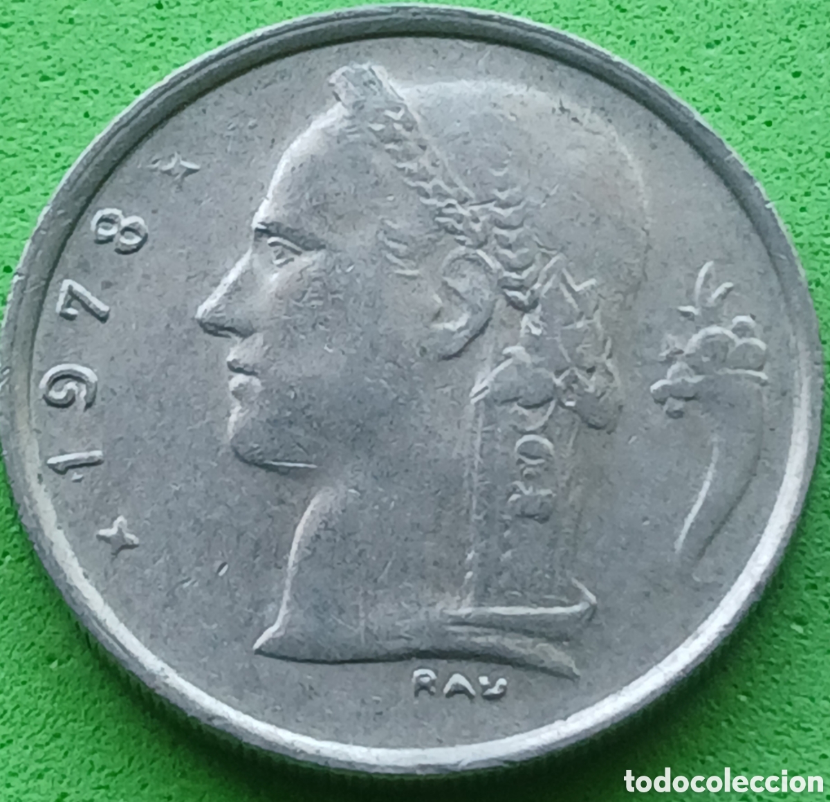Monedas antiguas de Europa: B&eacute;lgica 1 franco 1978 km#143 Belgie