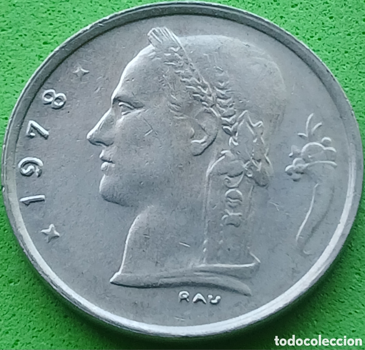 Monedas antiguas de Europa: B&eacute;lgica 1 franco 1978 km#142 Belgique