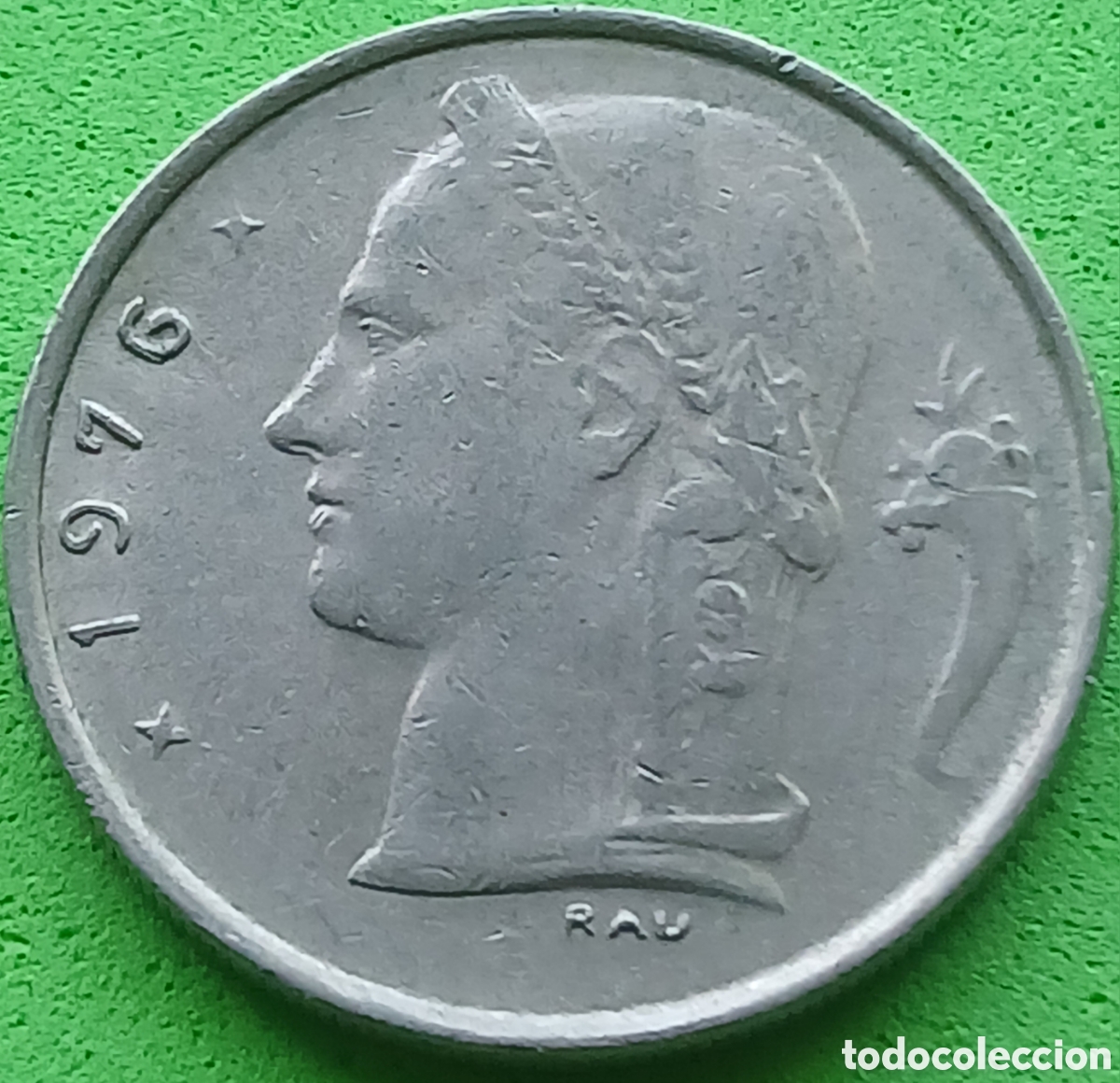 Monedas antiguas de Europa: B&eacute;lgica 1 franco 1976 km#143 Belgie