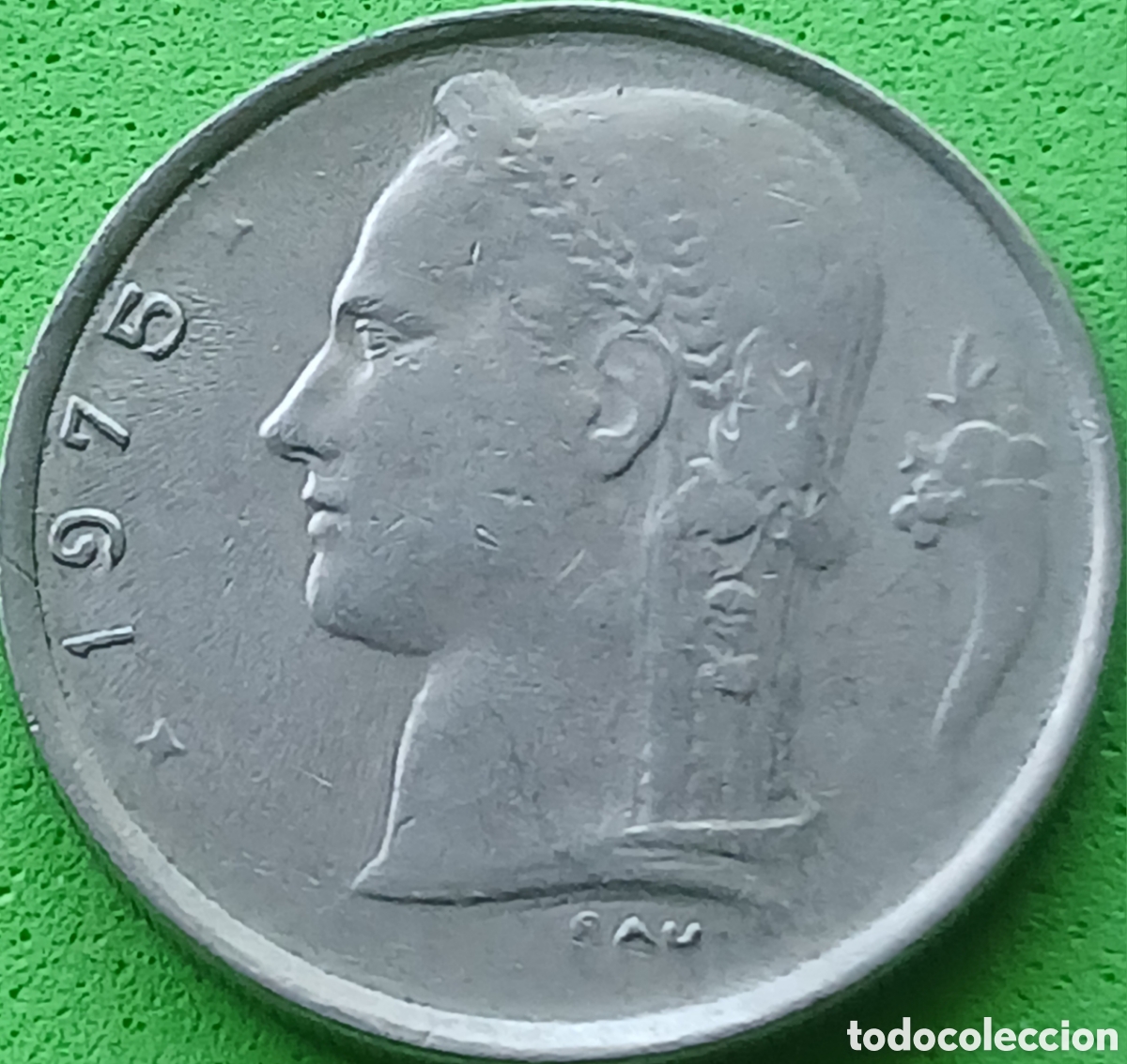 Monedas antiguas de Europa: B&eacute;lgica 1 franco 1975 km#142 Belgique