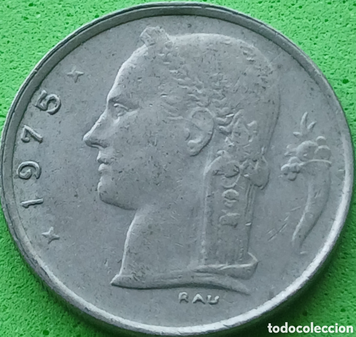 Monedas antiguas de Europa: B&eacute;lgica 1 franco 1975 km#143 Belgie