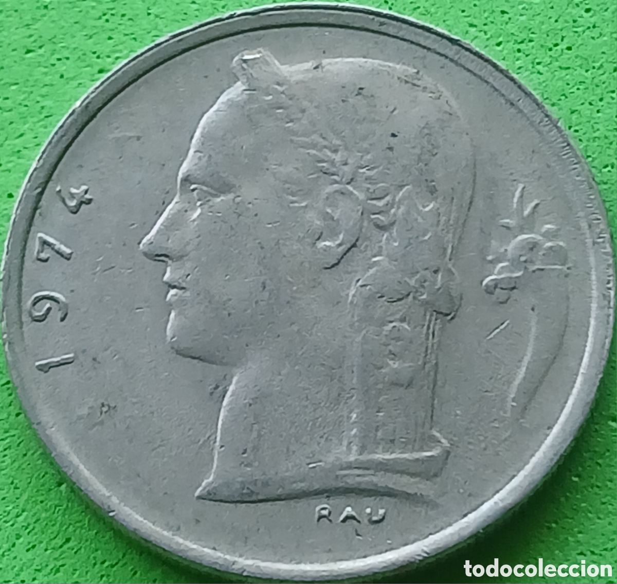 Monedas antiguas de Europa: B&eacute;lgica 1 franco 1974 km#142 Belgique