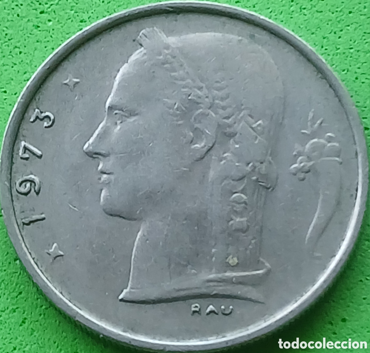 Monedas antiguas de Europa: B&eacute;lgica 1 franco 1973 km#142 Belgique