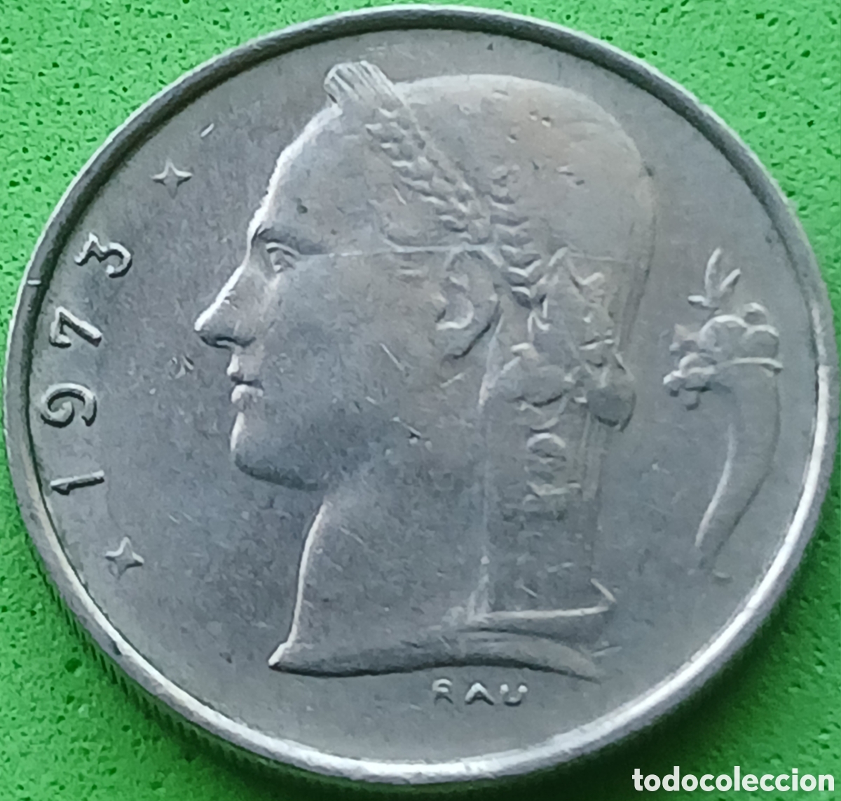 Monedas antiguas de Europa: B&eacute;lgica 1 franco 1973 km#143 Belgie