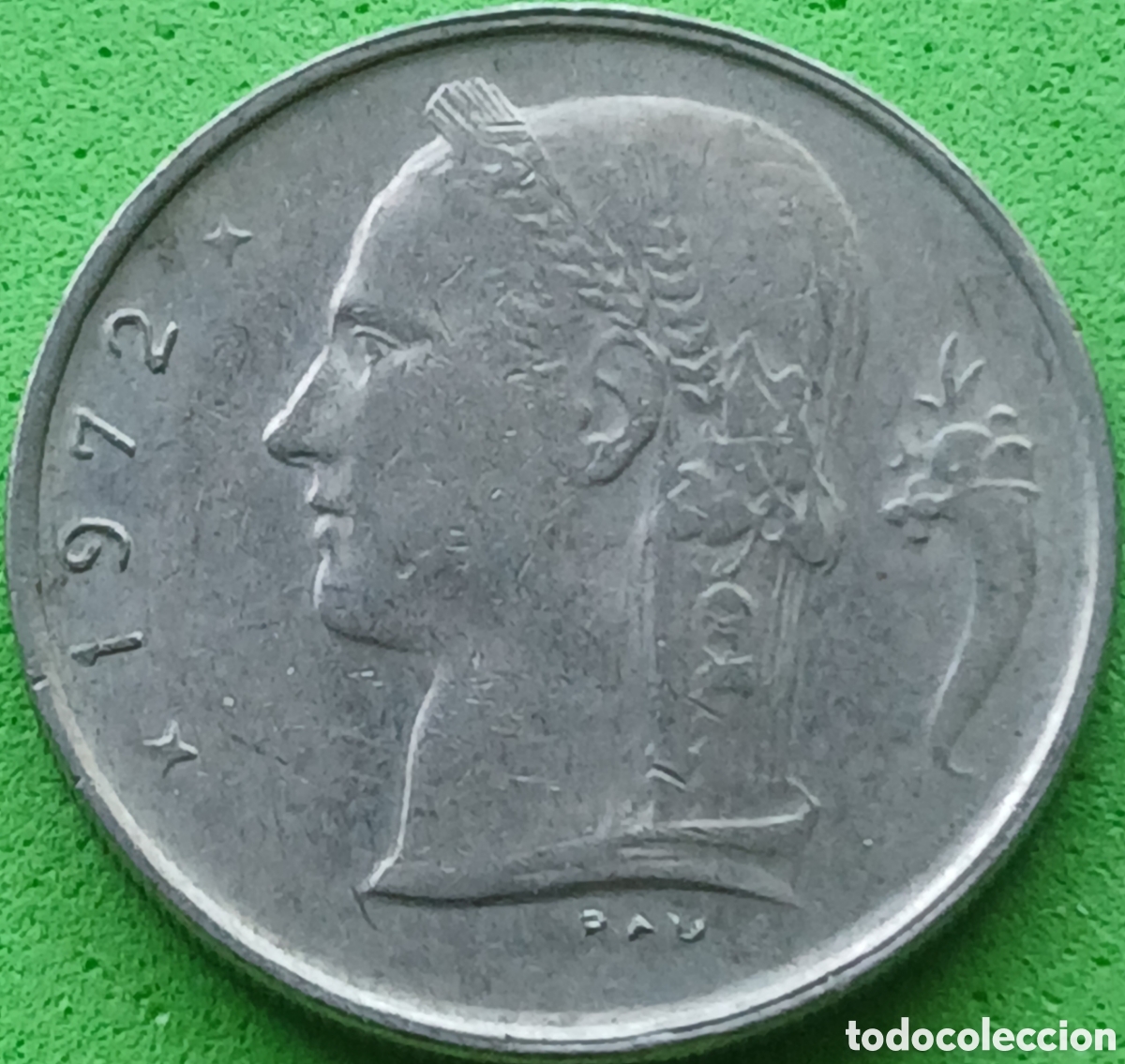 Monedas antiguas de Europa: B&eacute;lgica 1 franco 1972 km#142 Belgique