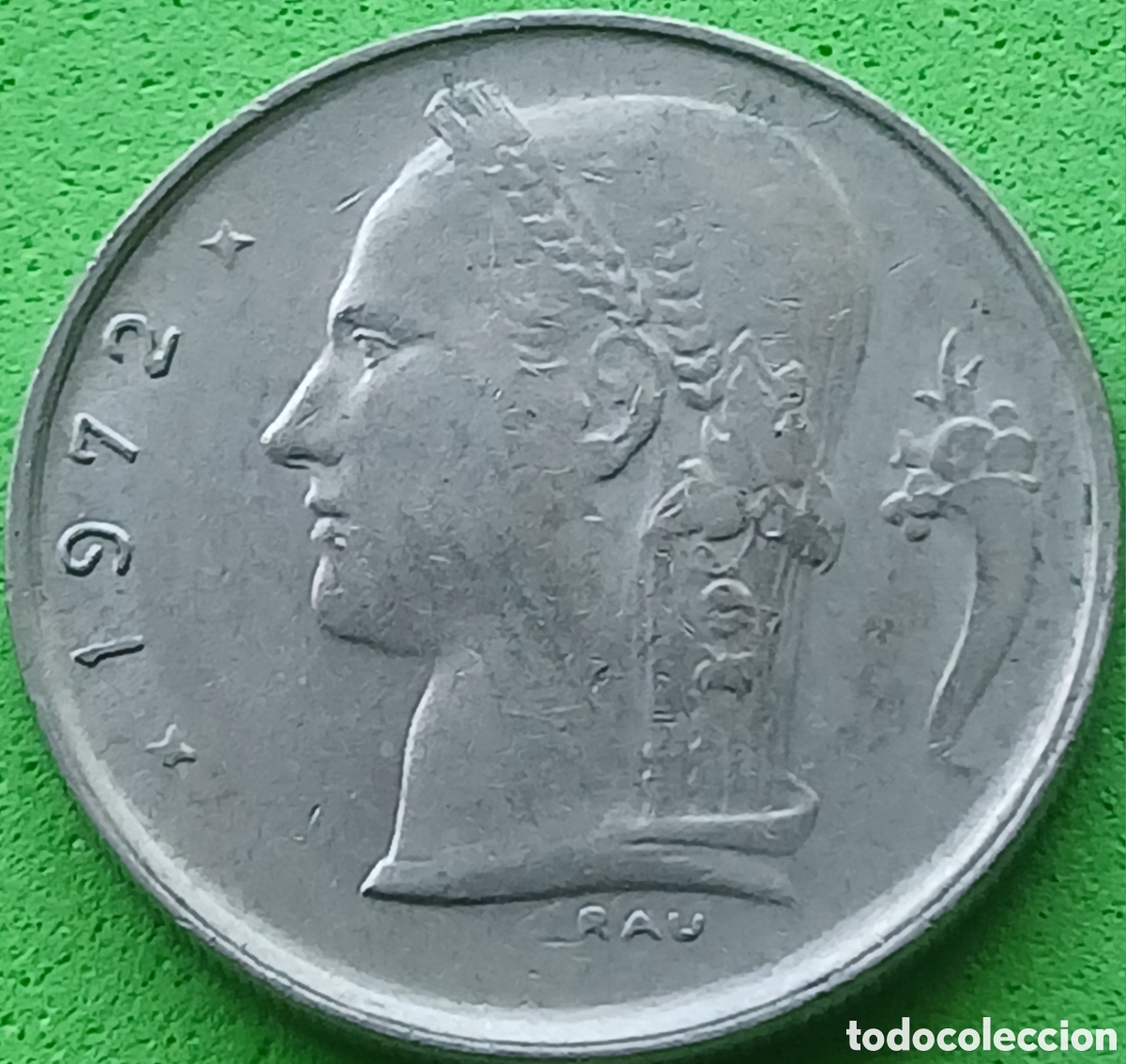 Monedas antiguas de Europa: B&eacute;lgica 1 franco 1972 km#143 Belgie
