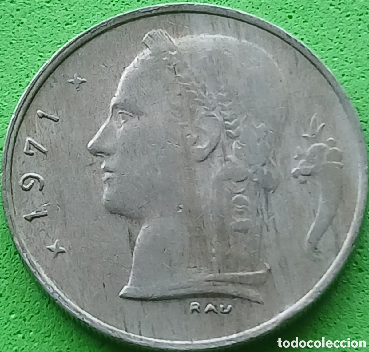 Monedas antiguas de Europa: B&eacute;lgica 1 franco 1971 km#142 Belgique
