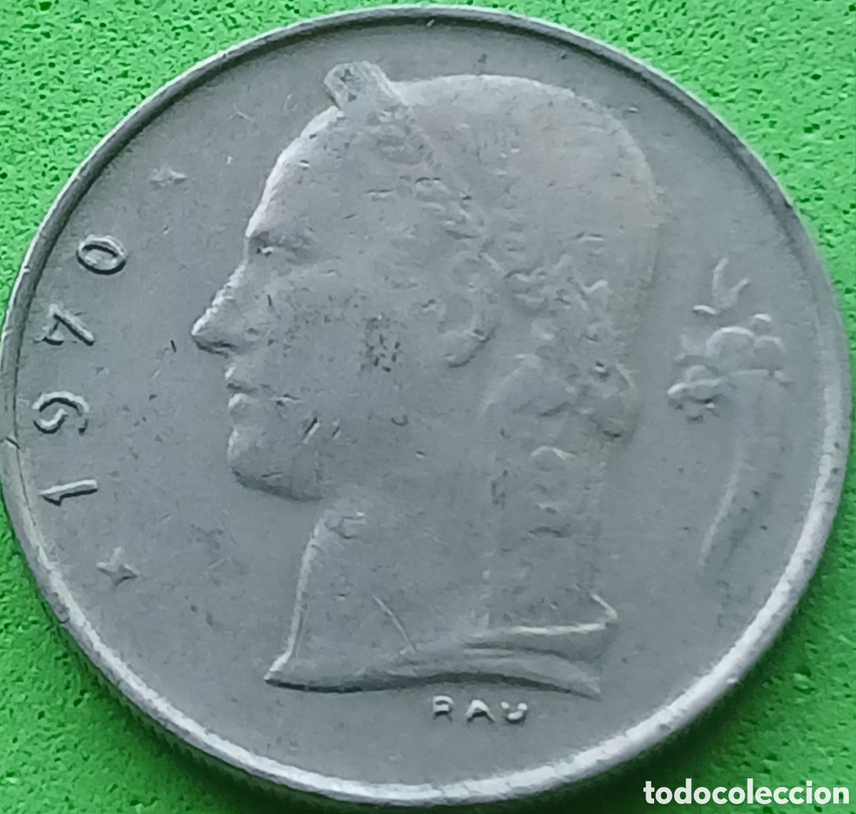 Monedas antiguas de Europa: B&eacute;lgica 1 franco 1970 km#142 Belgique
