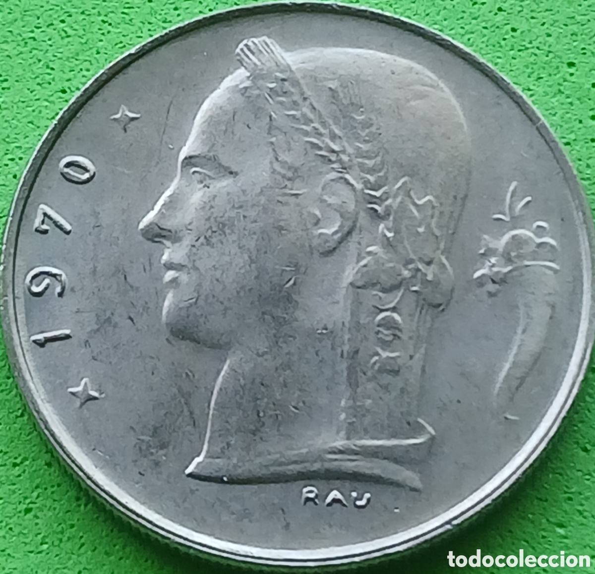 Monedas antiguas de Europa: B&eacute;lgica 1 franco 1970 km#143 Belgie