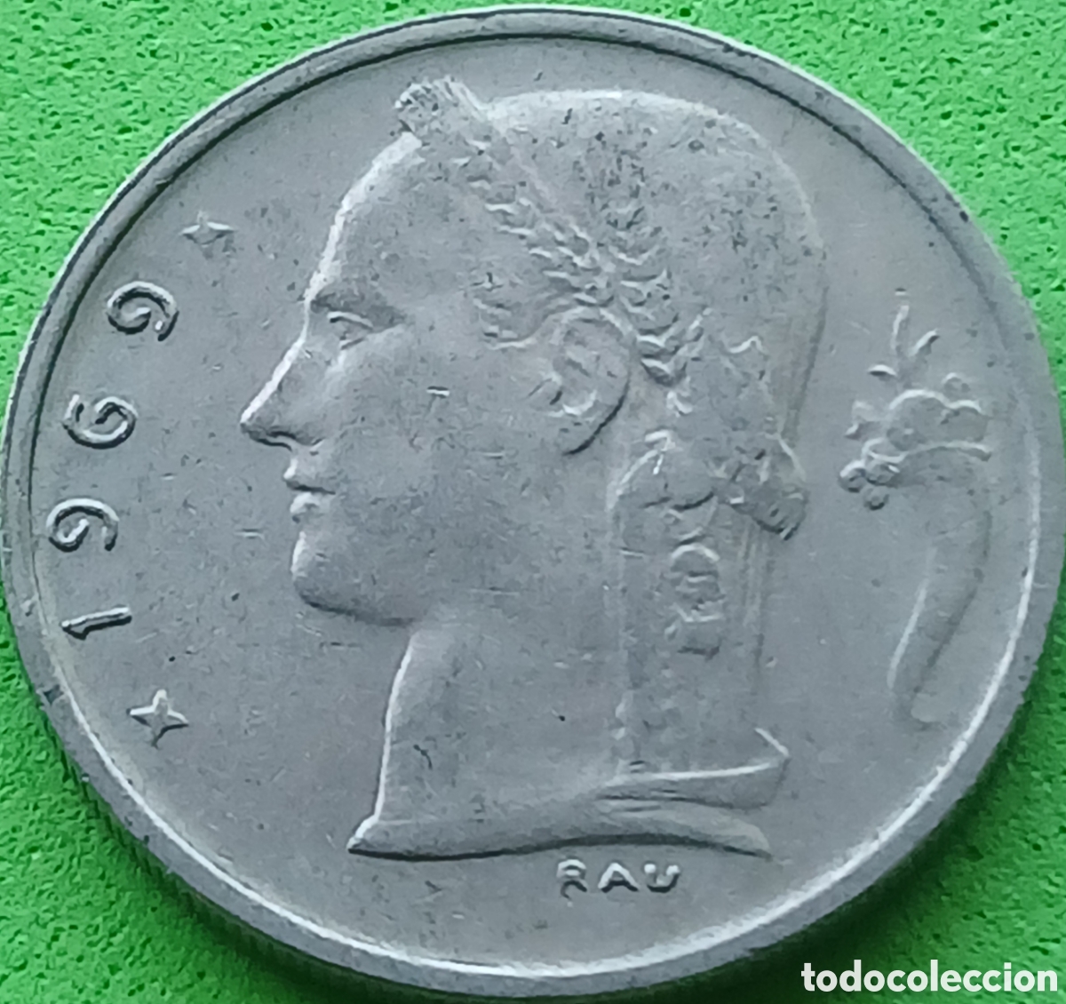Monedas antiguas de Europa: B&eacute;lgica 1 franco 1969 km#143 Belgie