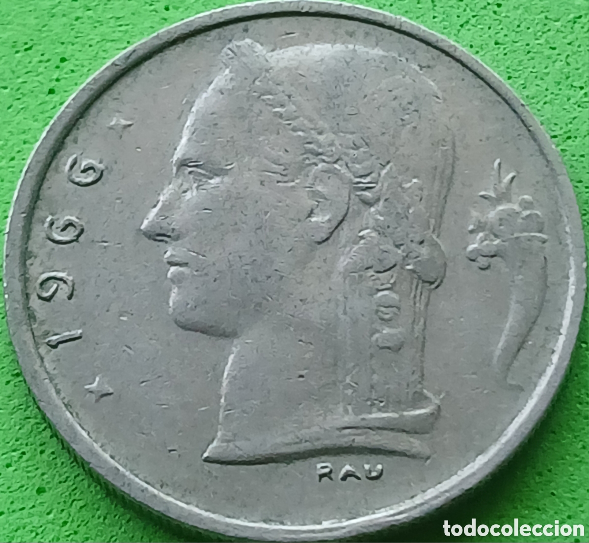 Monedas antiguas de Europa: B&eacute;lgica 1 franco 1966 km#142 Belgique