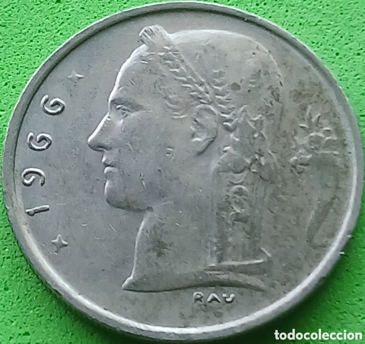 Monedas antiguas de Europa: B&eacute;lgica 1 franco 1966 km#143 Belgie