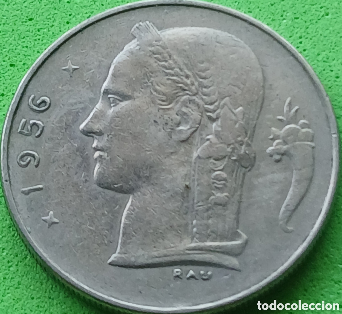 Monedas antiguas de Europa: B&eacute;lgica 1 franco 1956 km#142 Belgique