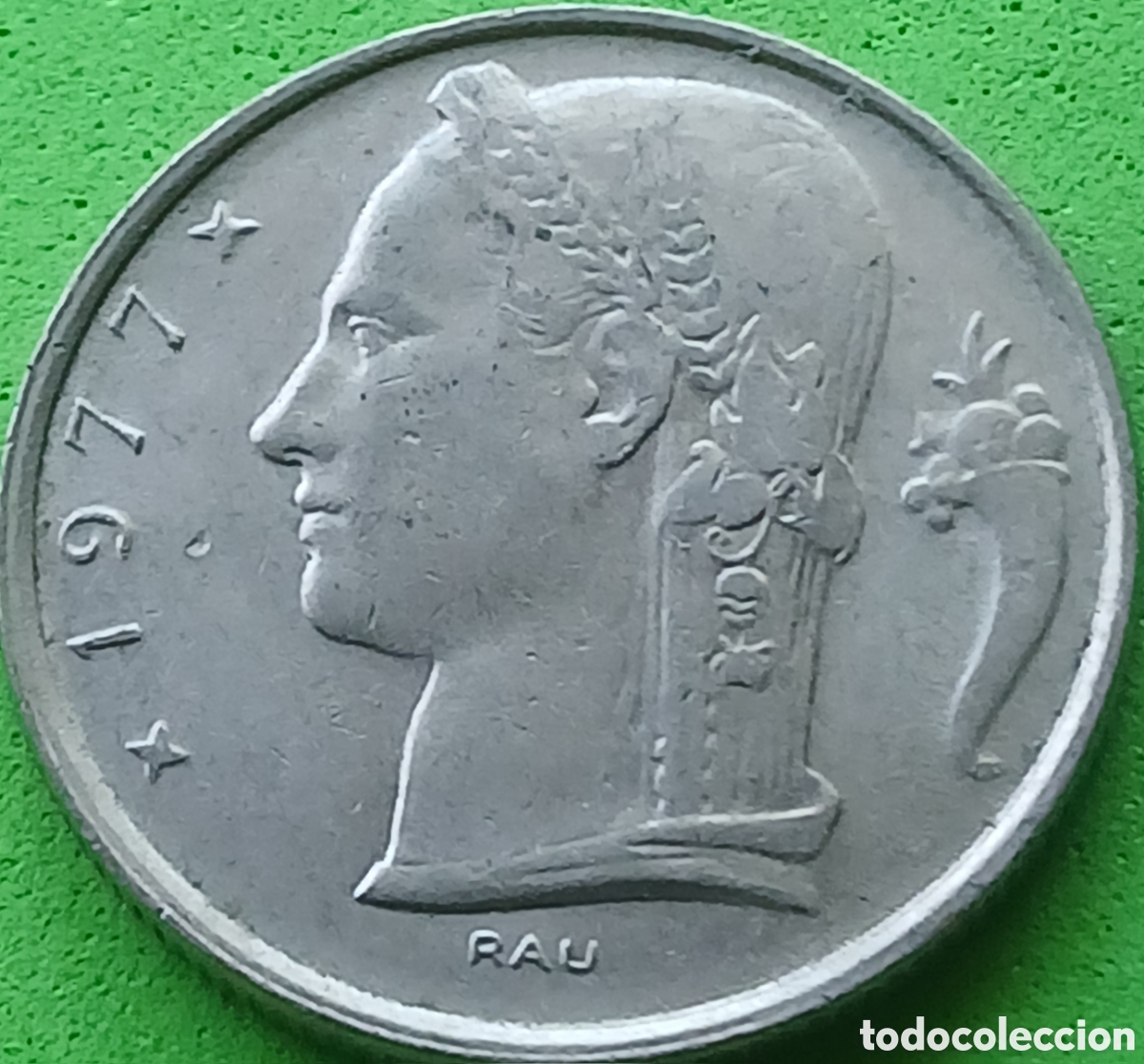 Monedas antiguas de Europa: B&eacute;lgica 5 francos 1977 km#134 Belgique