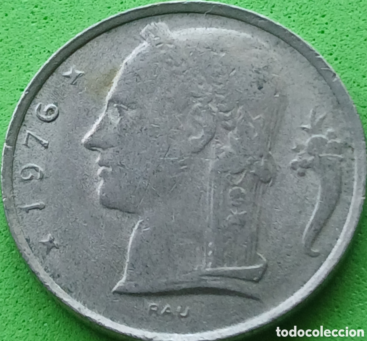 Monedas antiguas de Europa: B&eacute;lgica 5 francos 1976 km#135 Belgie
