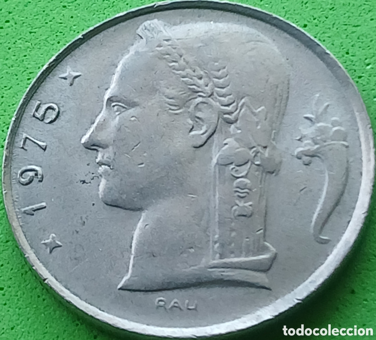 Monedas antiguas de Europa: B&eacute;lgica 5 francos 1975 km#135 Belgie