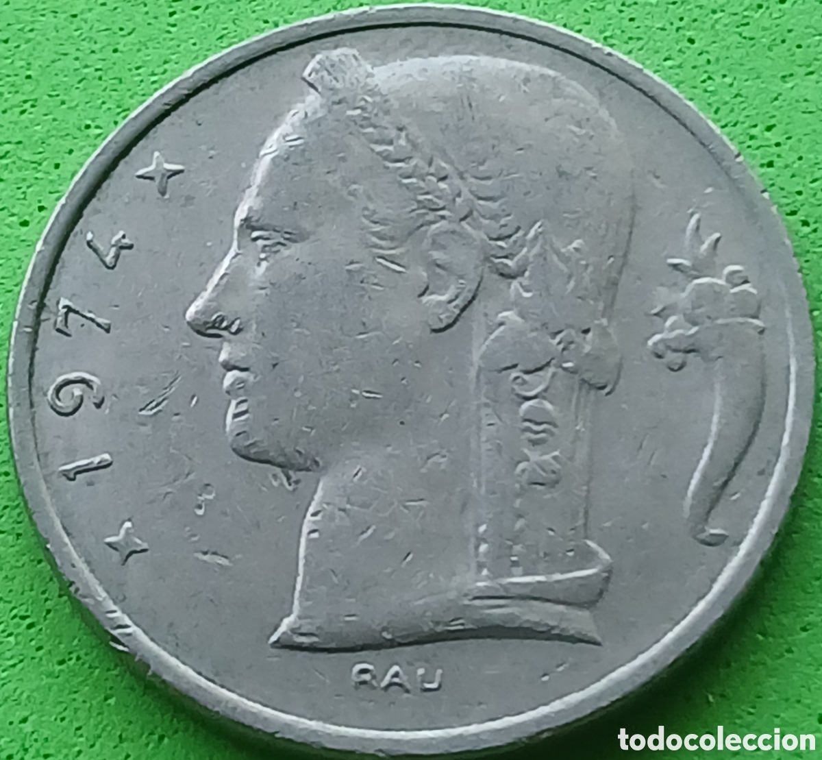 Monedas antiguas de Europa: B&eacute;lgica 5 francos 1974 km#134 Belgique