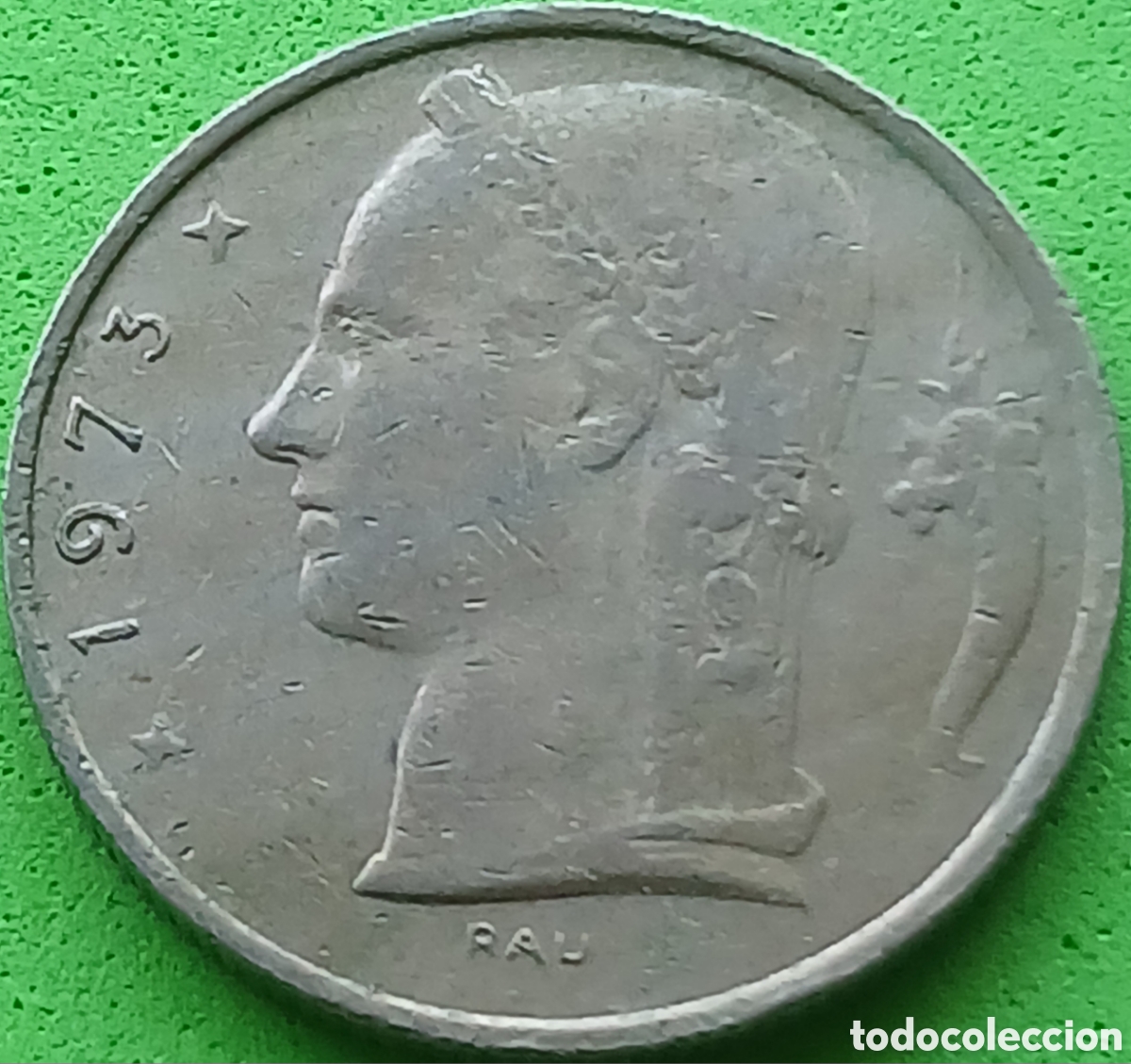 Monedas antiguas de Europa: B&eacute;lgica 5 francos 1973 km#134 Belgique