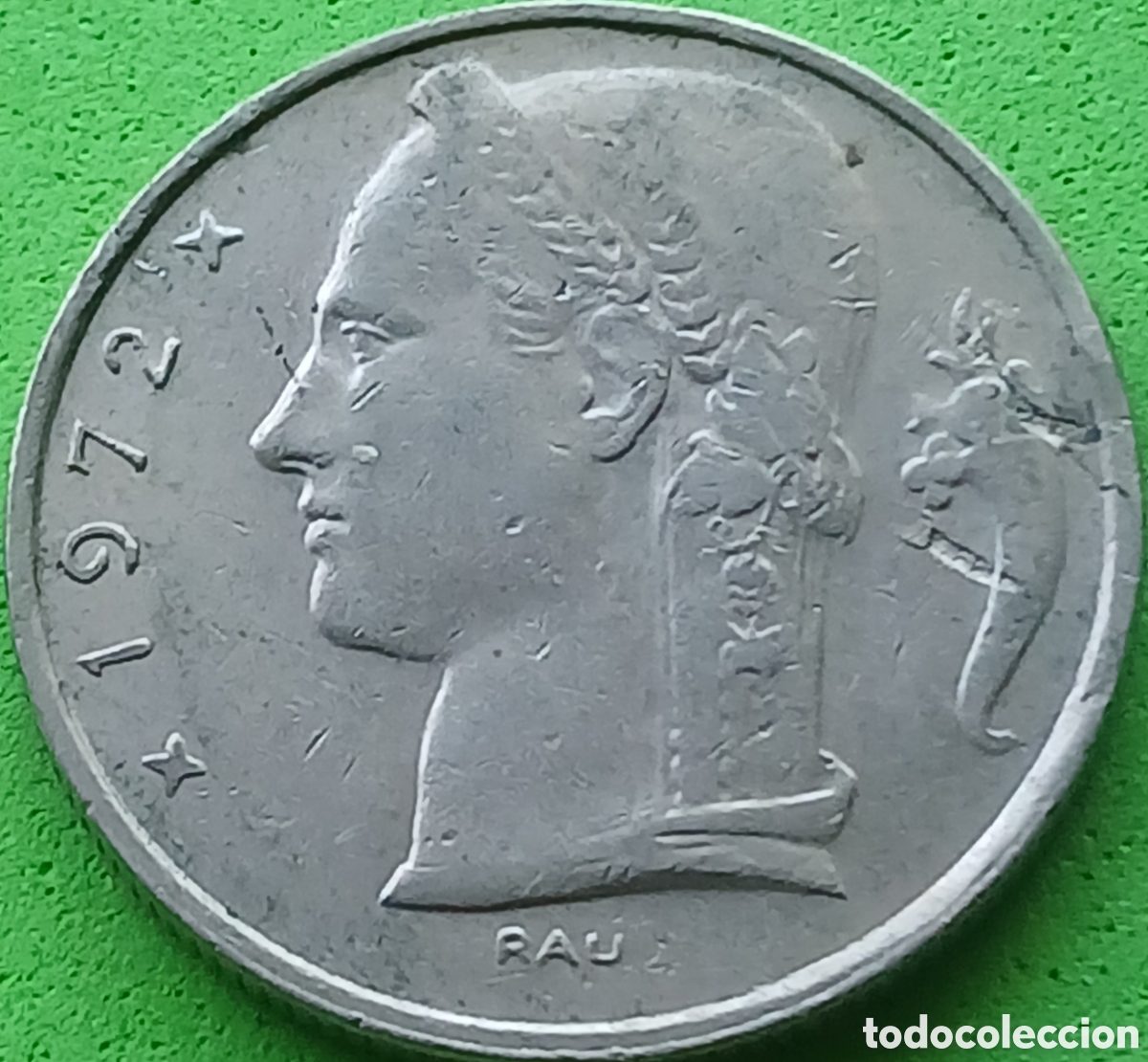Monedas antiguas de Europa: B&eacute;lgica 5 francos 1972 km#134 Belgique