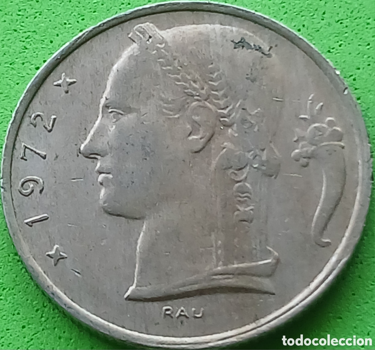 Monedas antiguas de Europa: B&eacute;lgica 5 francos 1972 km#135 Belgie
