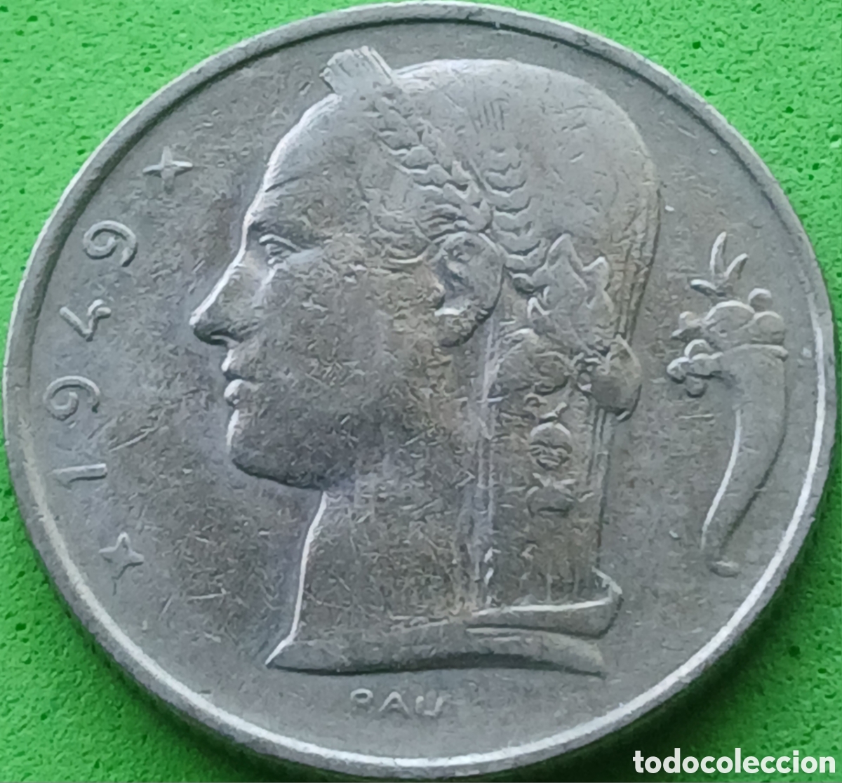 Monedas antiguas de Europa: B&eacute;lgica 5 francos 1949 km#134 Belgique