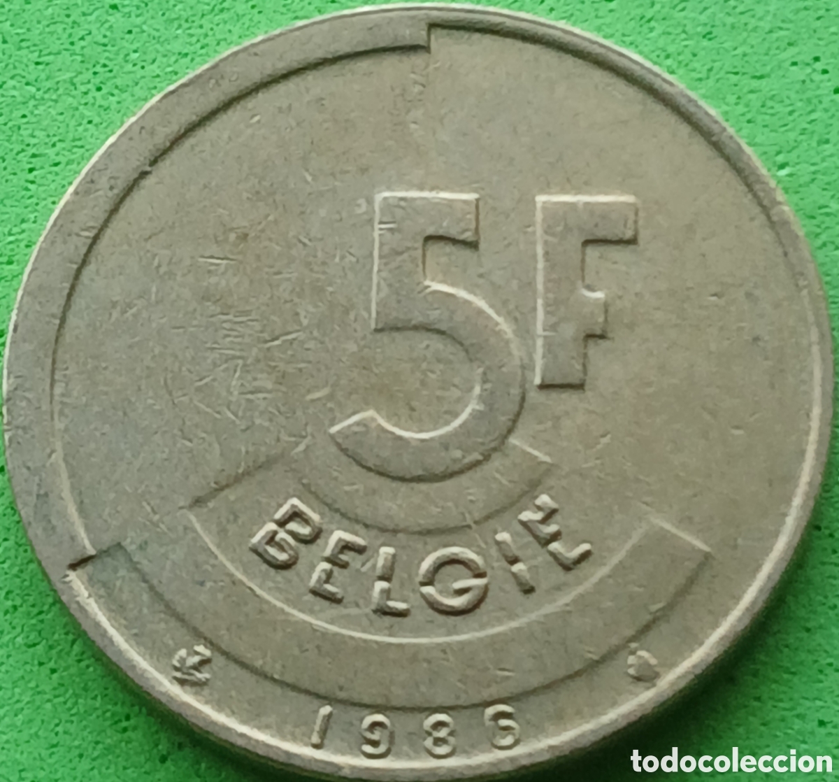 Monedas antiguas de Europa: B&eacute;lgica 5 francos 1986 km#164 Belgie