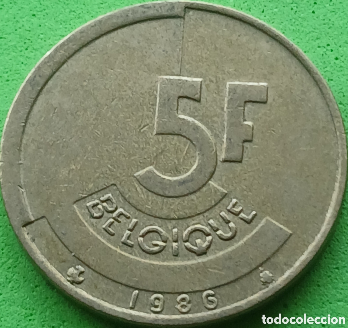 Monedas antiguas de Europa: B&eacute;lgica 5 francos 1986 km#163 Belgique