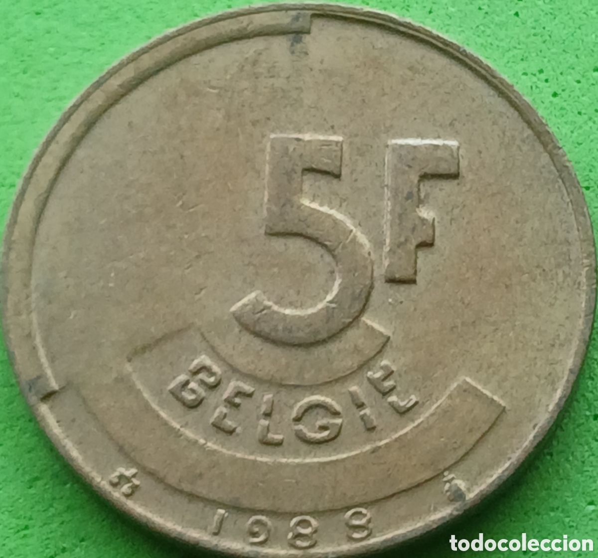 Monedas antiguas de Europa: B&eacute;lgica 5 francos 1988 km#164 Belgie