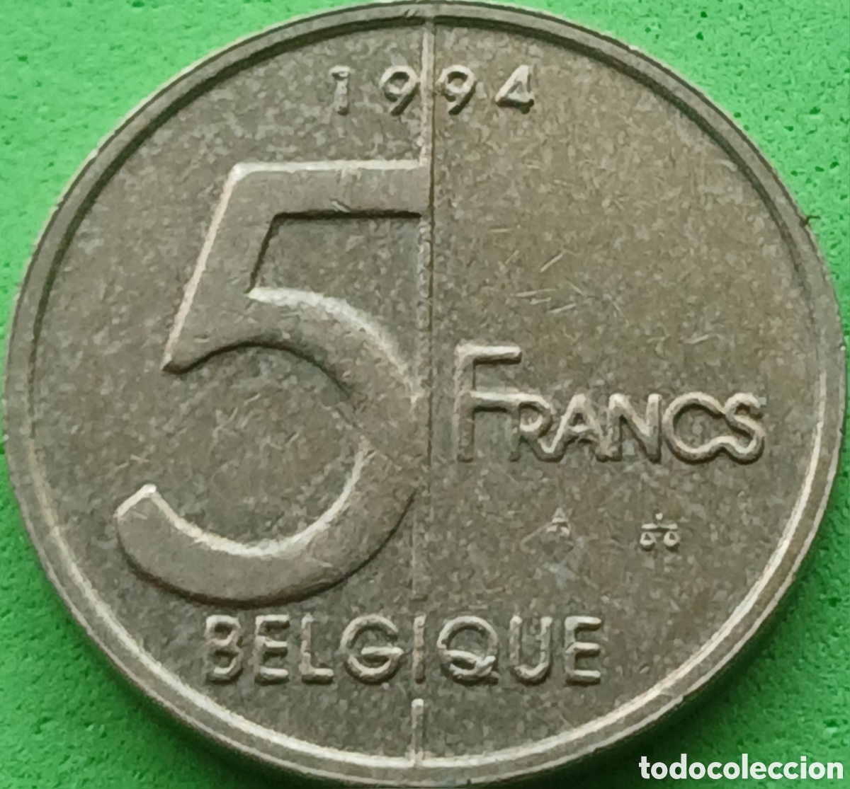 Monedas antiguas de Europa: B&eacute;lgica 5 francos 1994 km#189 Belgique